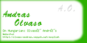 andras olvaso business card